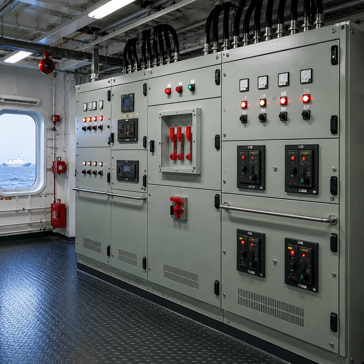 Emergency Switchboard — SOLAS-compliant vessel emergency power
