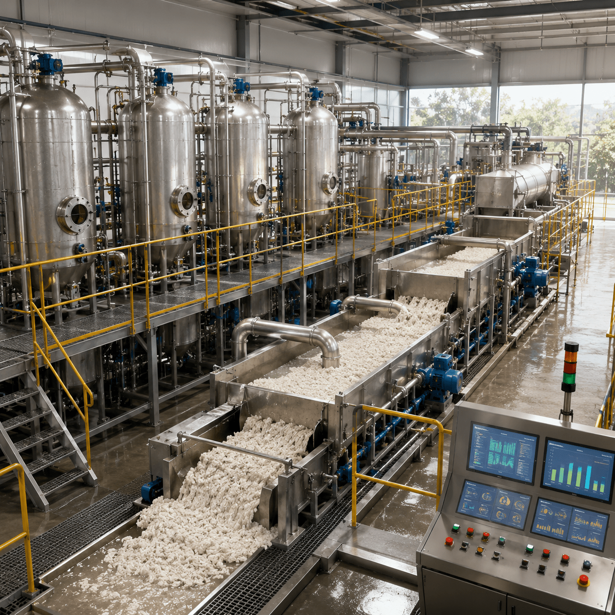 Bleaching and Washing — chemical dosing and brightness control