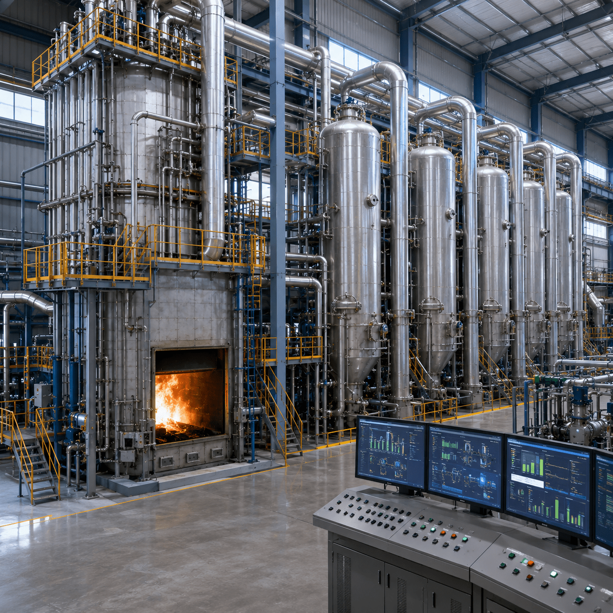 Recovery Boiler and Evaporator — chemical recovery and steam generation