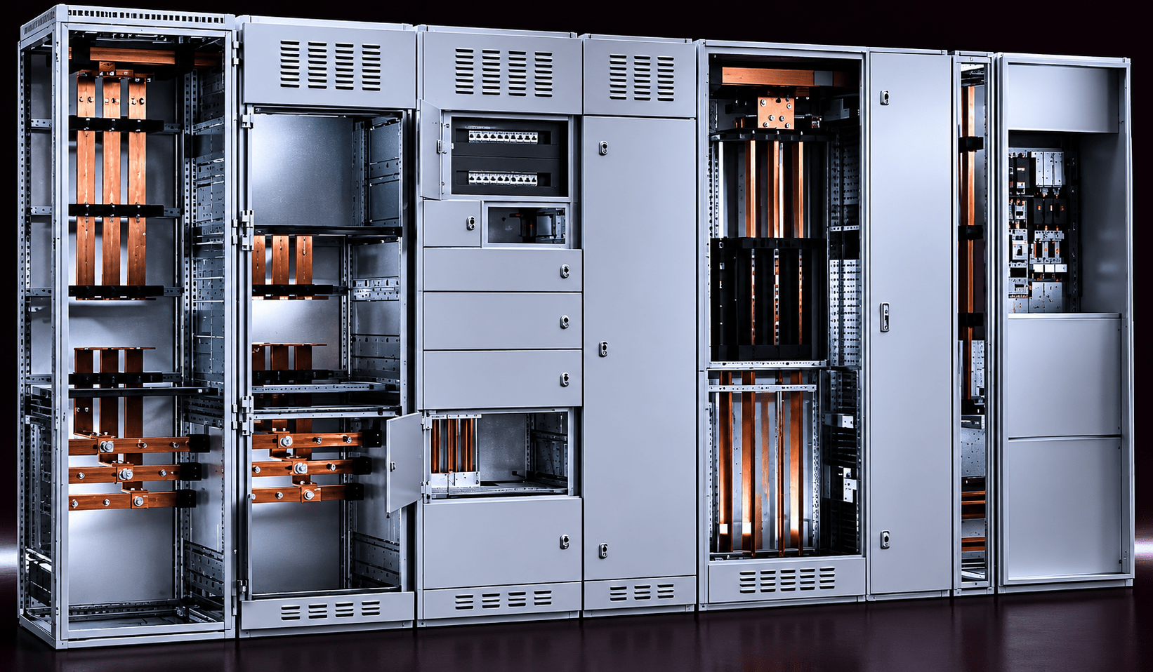 Multi-bay modular switchgear panel system