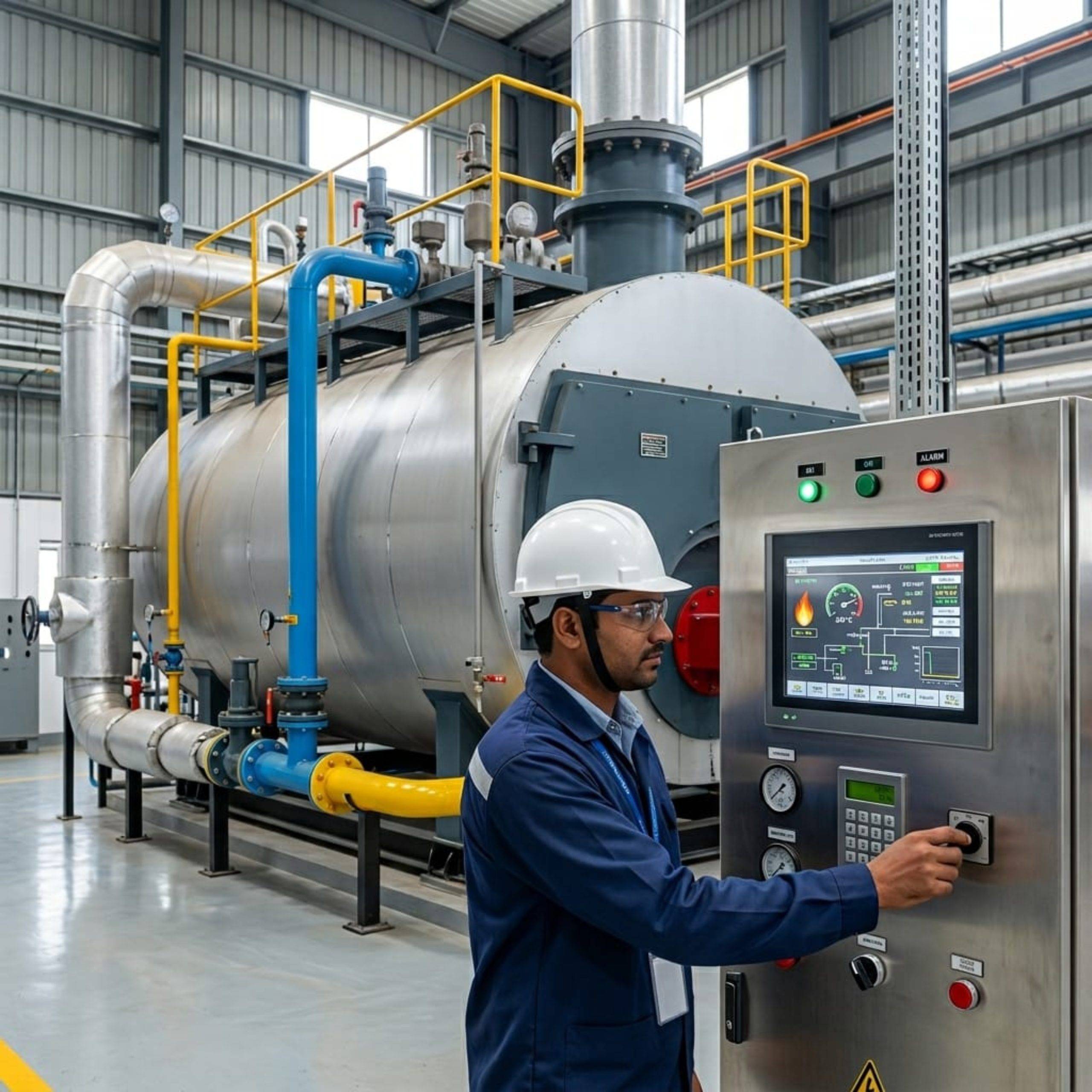 Oil and Gas Fired Boiler — burner management and combustion control