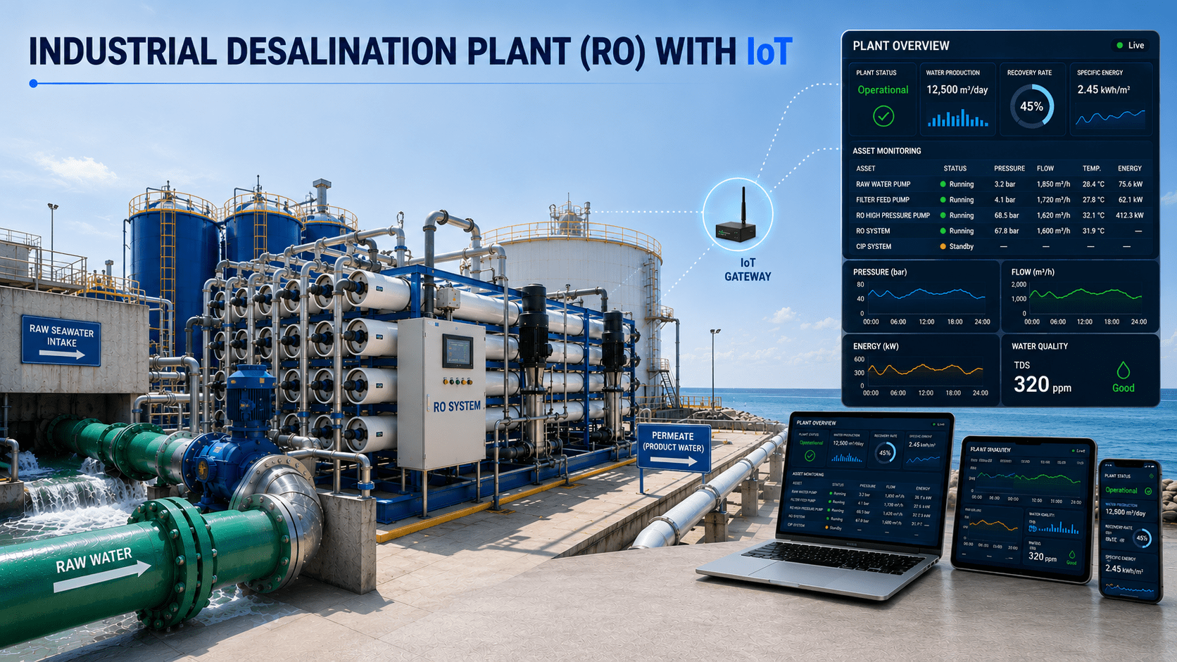 Industrial desalination RO plant