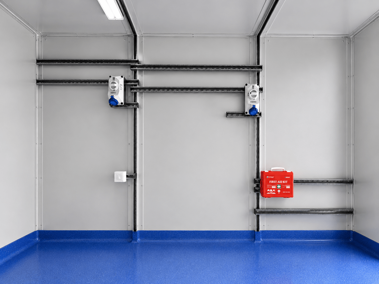 E-House control room — PLC and marshalling racks