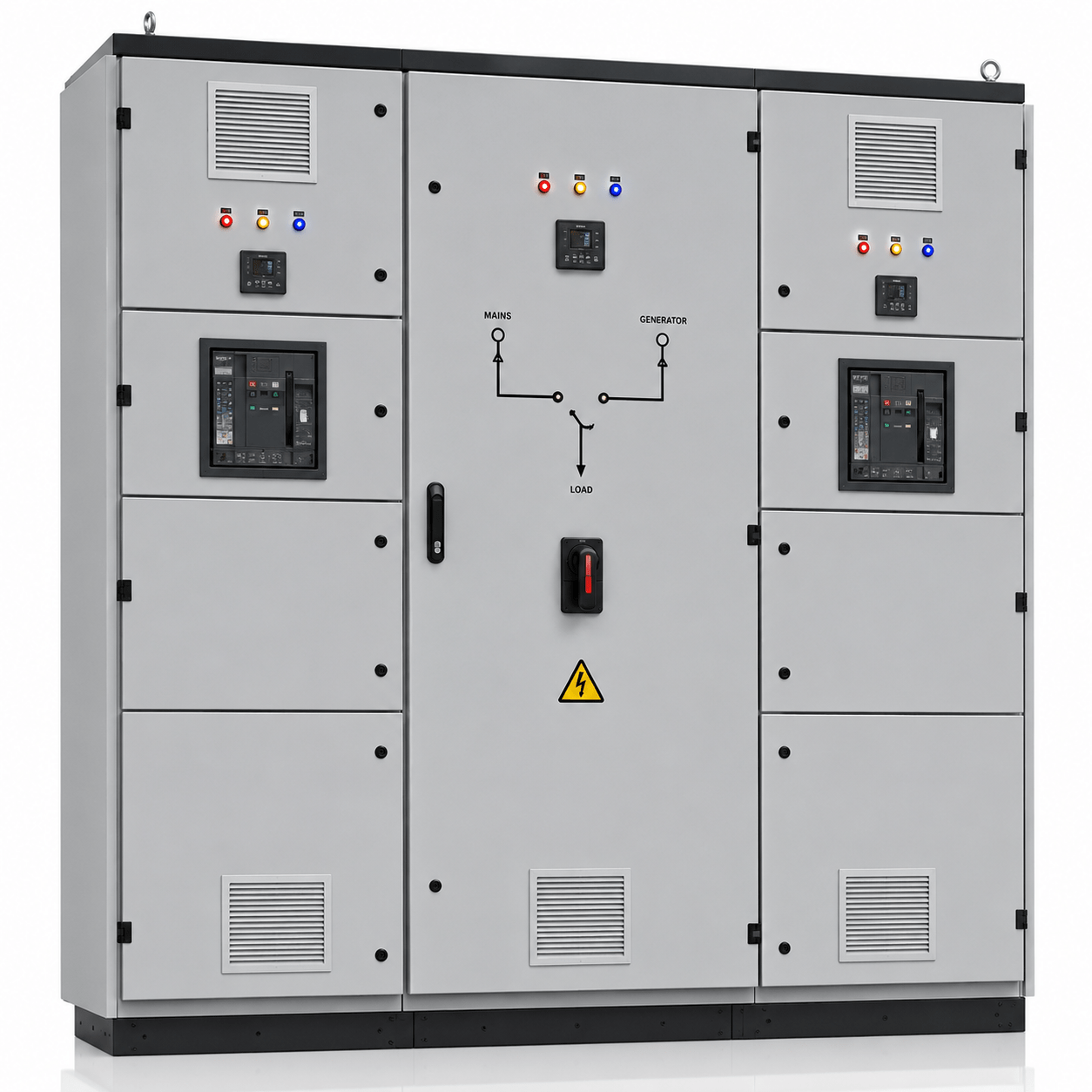 Automatic Transfer Switch panel — fast source transfer for data center resilience