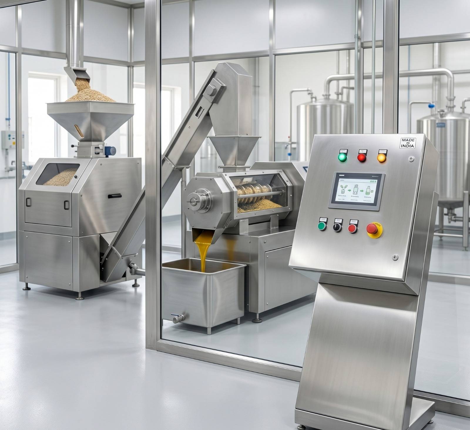 Seed preparation and extraction facility