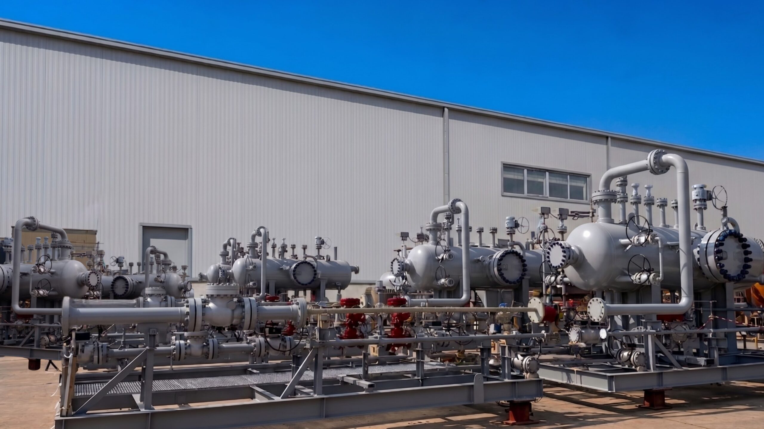 Industrial valve installation — piping and valve assembly at process plant